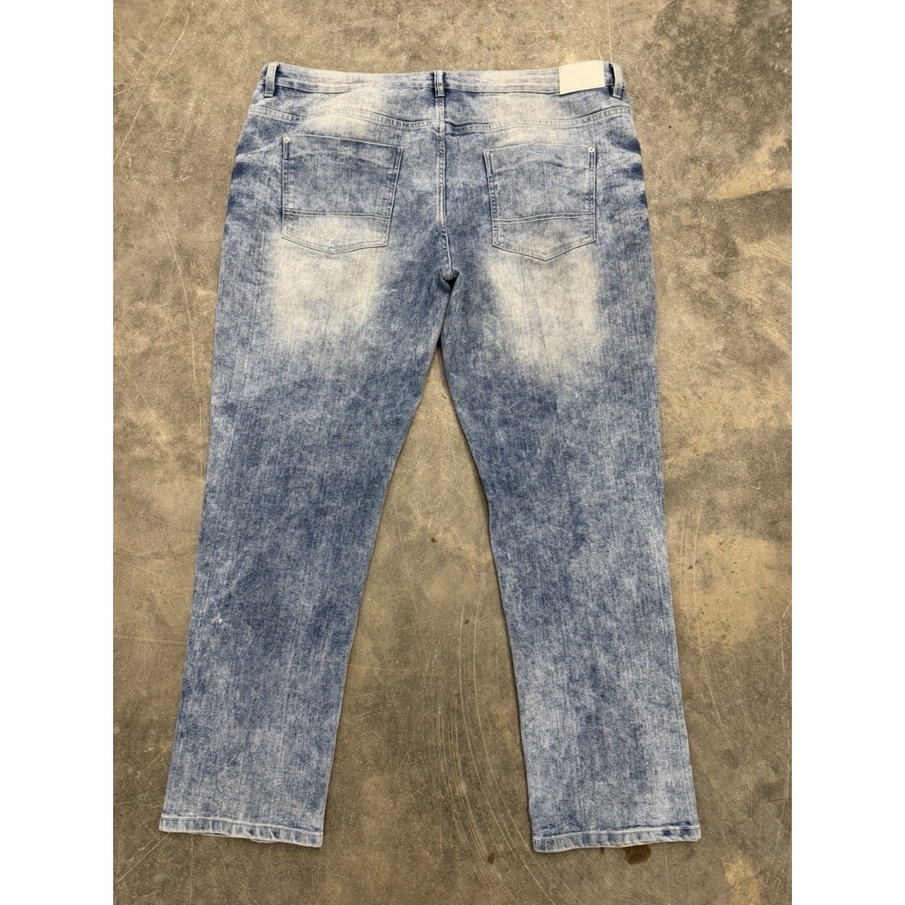 Southpole Jeans Men's Sz 44 Moto Skinny Denim Stretch Light Acid Wash Y2k Skater - Picture 5 of 6